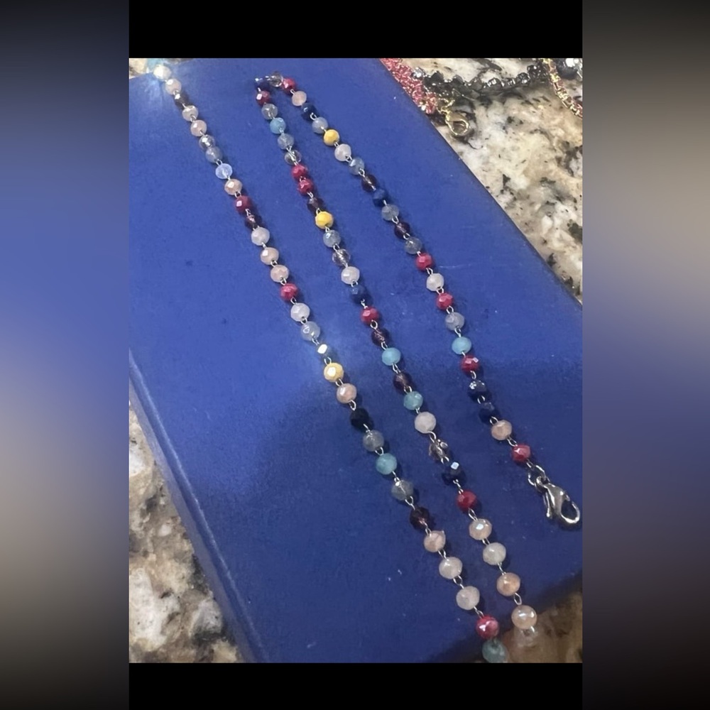 Gorgeous Multicolor Natural Gemstone Necklace - image 2